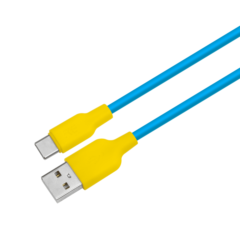 Blue silicone cable USB Type A-Type C