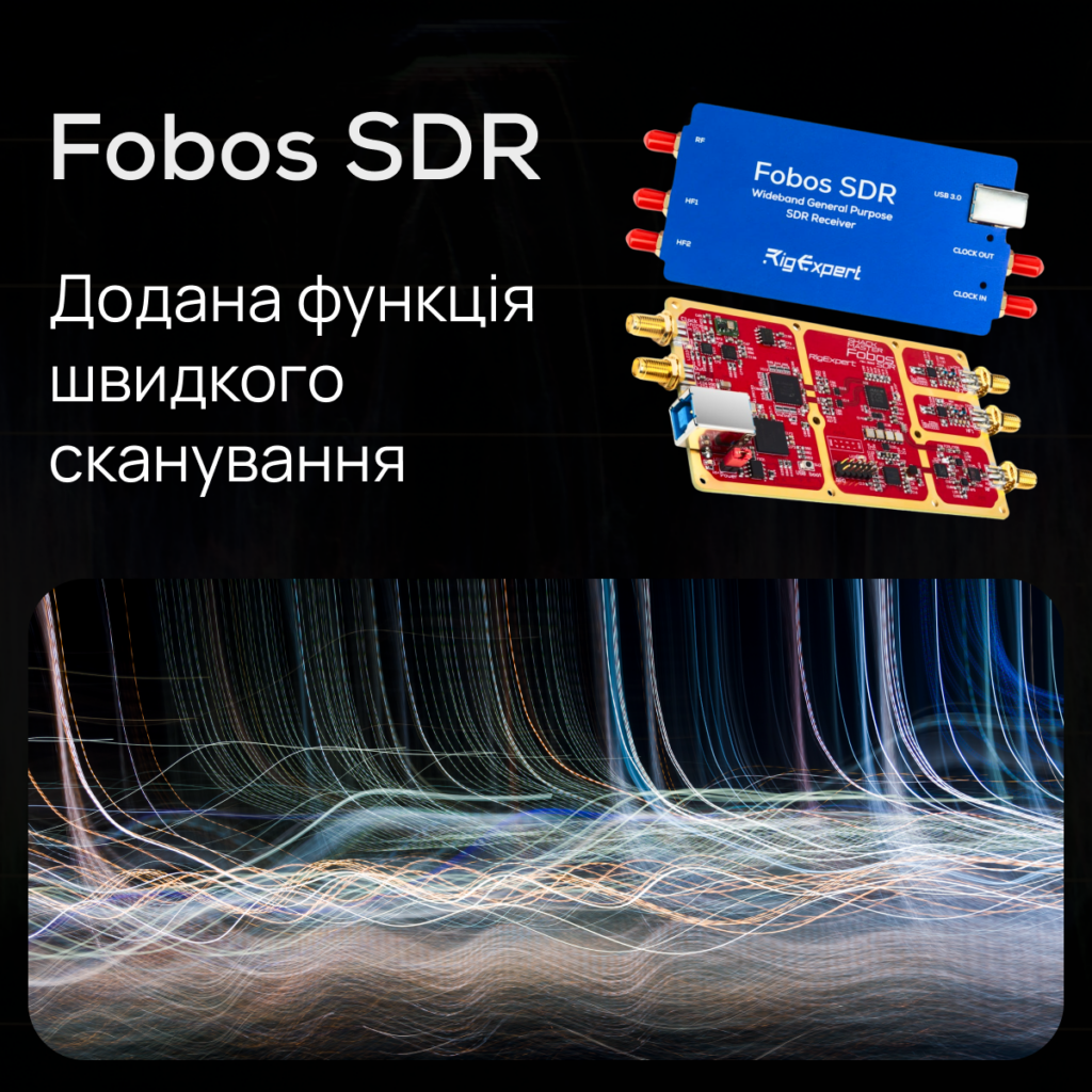 Нова функція Fobos SDR - сканування спектру зі швидкістю до 14 ГГц /с