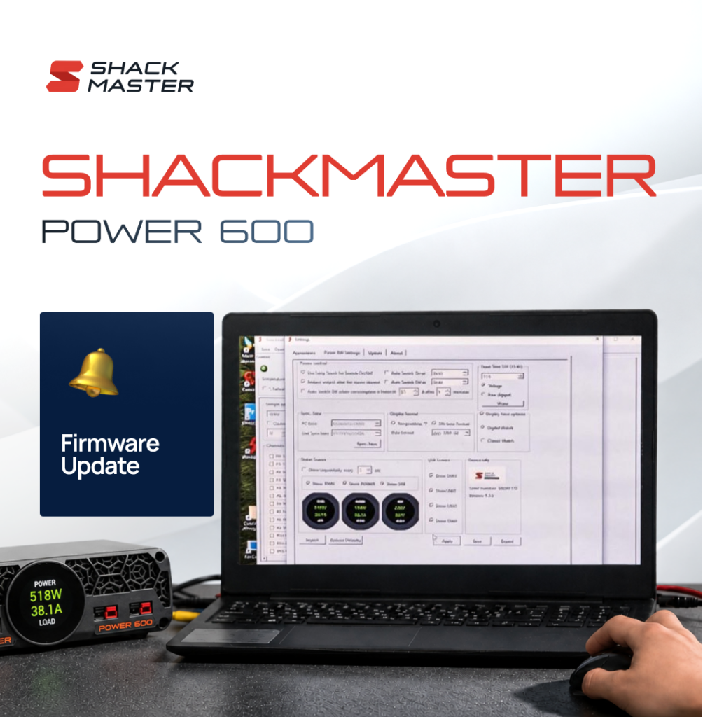 Critical Firmware Update FW 1.1.3 for ShackMaster Power 600: Multimeter-Level Voltage Measurement Accuracy